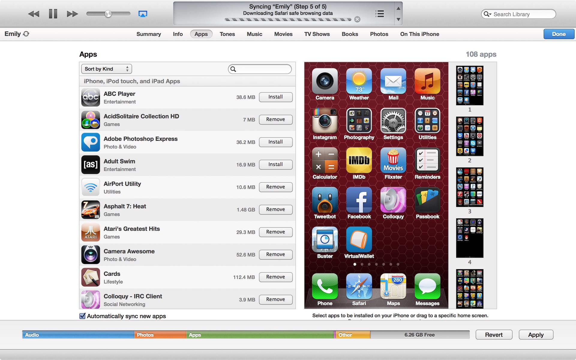 itunes 12 for mac sync and organize ios apps