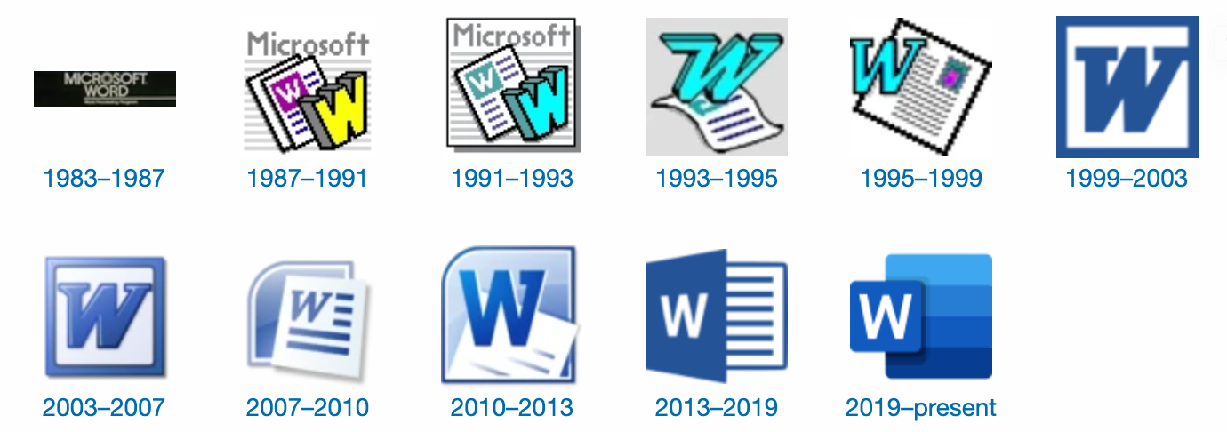 39 Years of Microsoft Word Design History - 79 Images - Version Museum